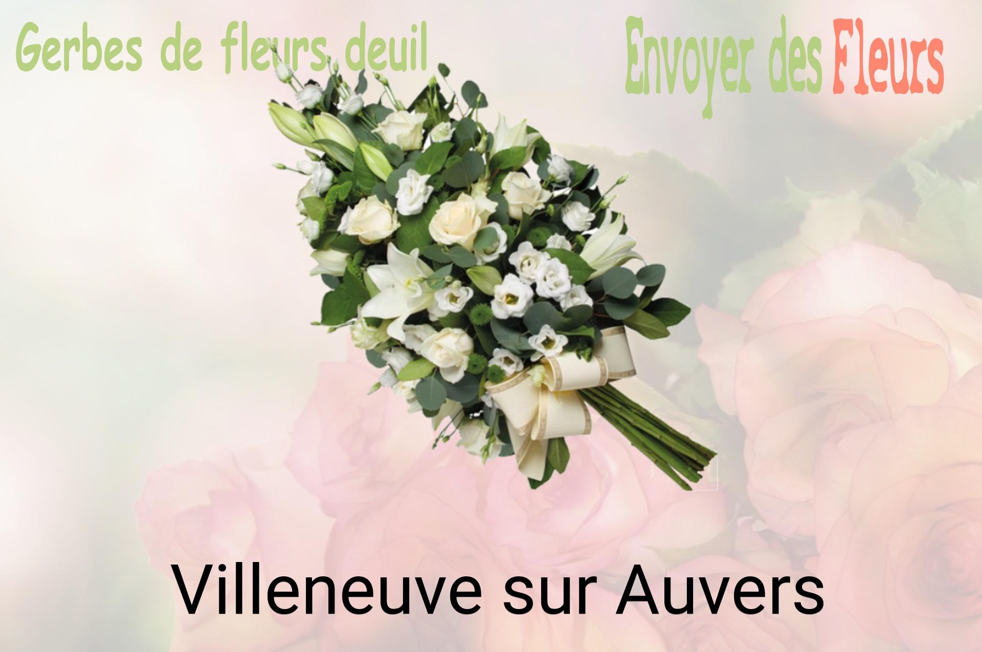 Gerbe de fleurs de deuil livrée à Villeneuve-sur-Auvers